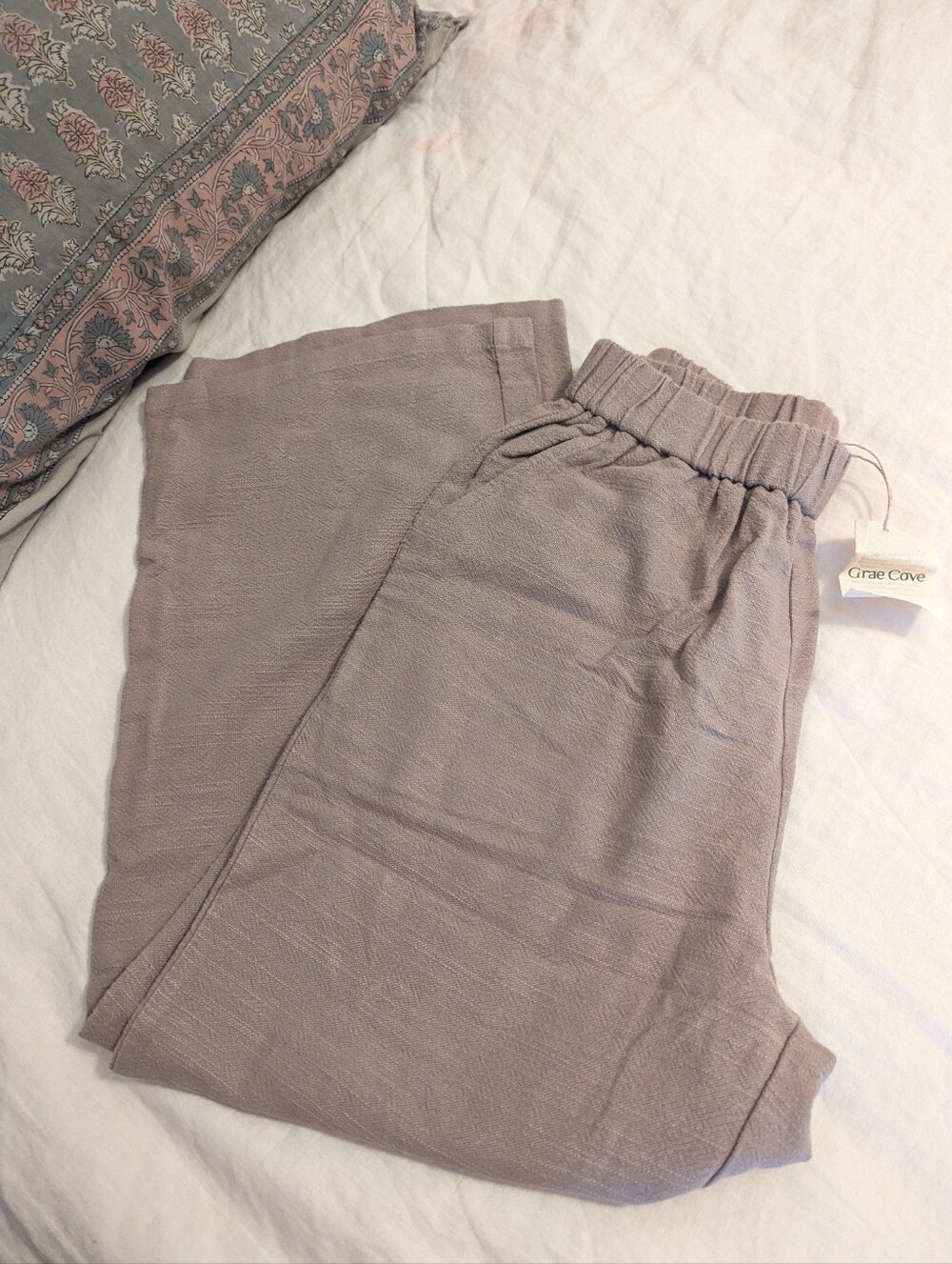 NWT Grae Cove Kinsey Linen/Cotton Pull on Pants